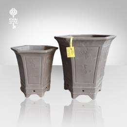 (POT 08) POT CINA WARNA ABU-A...